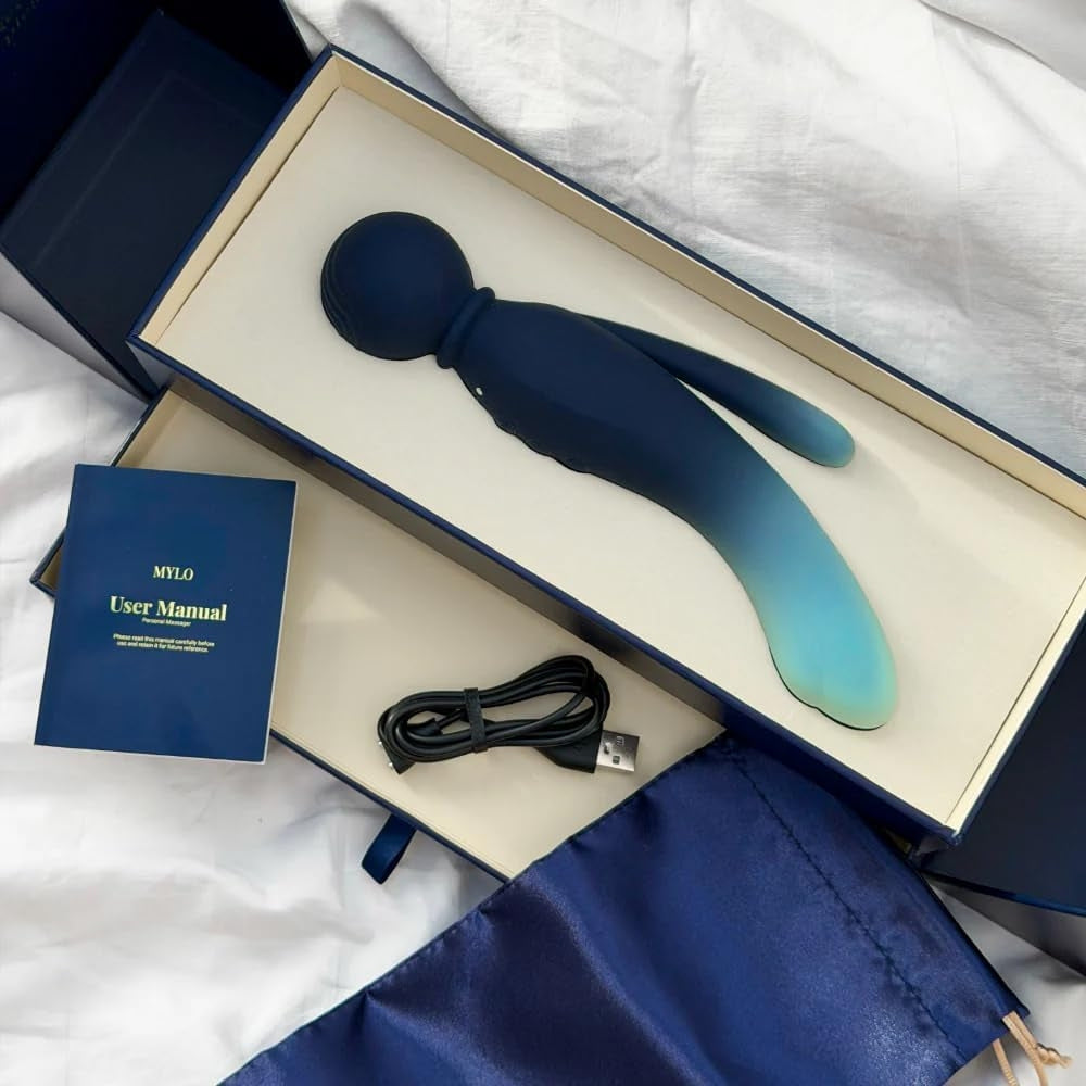 MYLO 3-in-1 Wand Luxury Body Massager Packaging Contents