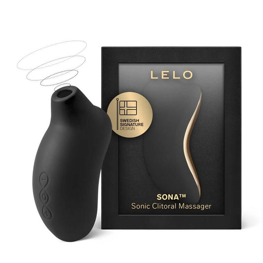 LELO SONA Sonic Clitoral Massager Packaging Front & Product View
