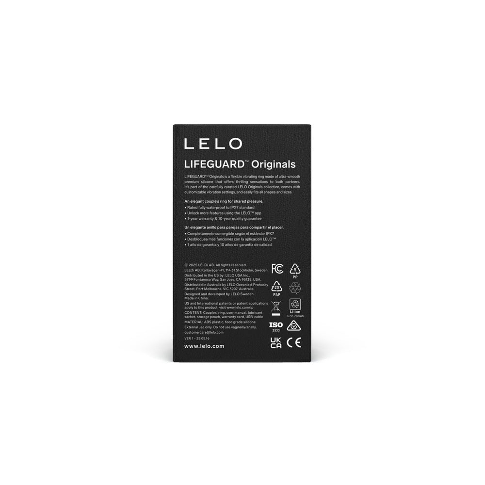 LELO Originals LIFEGUARD Vibrating Cock Ring