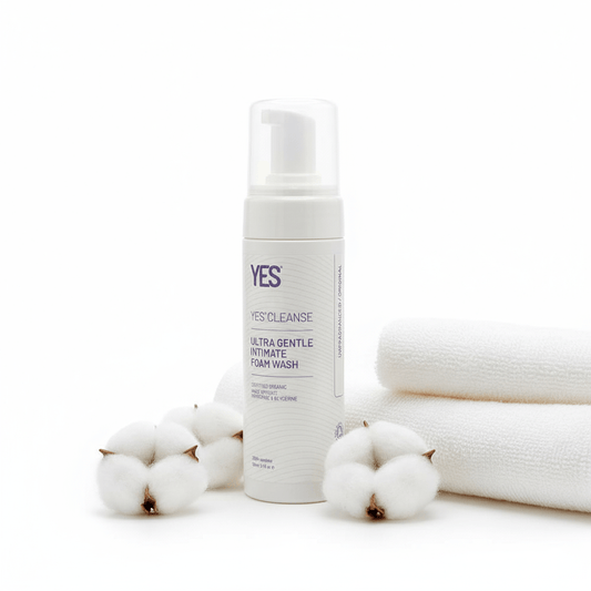 YES Cleanse Ultra Gentle Intimate Foam Wash for effective sex toy cleaning guide and maintenance.