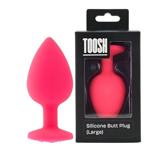 Toosh Pink Silicone Butt Plug Large - Sensual Vibes UK