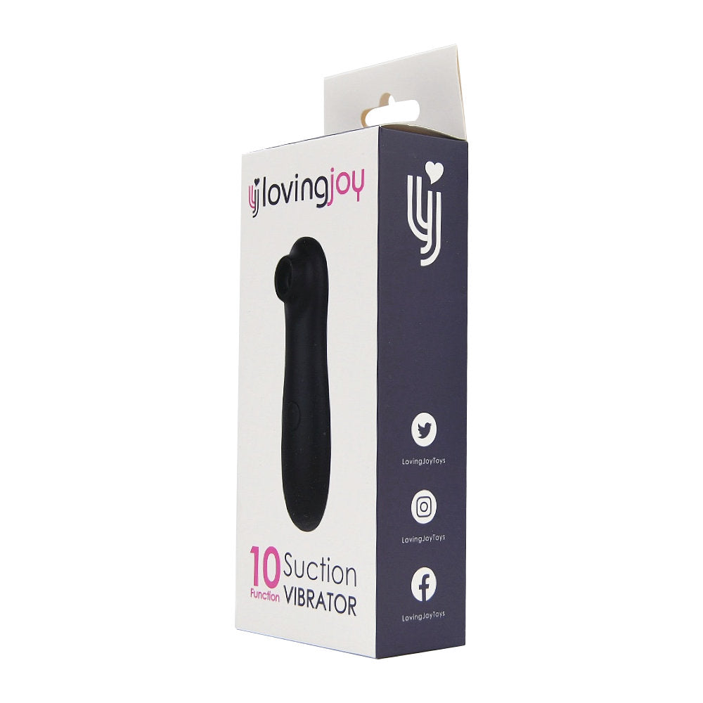 Loving Joy 10 Function Clitoral Suction Vibrator Black