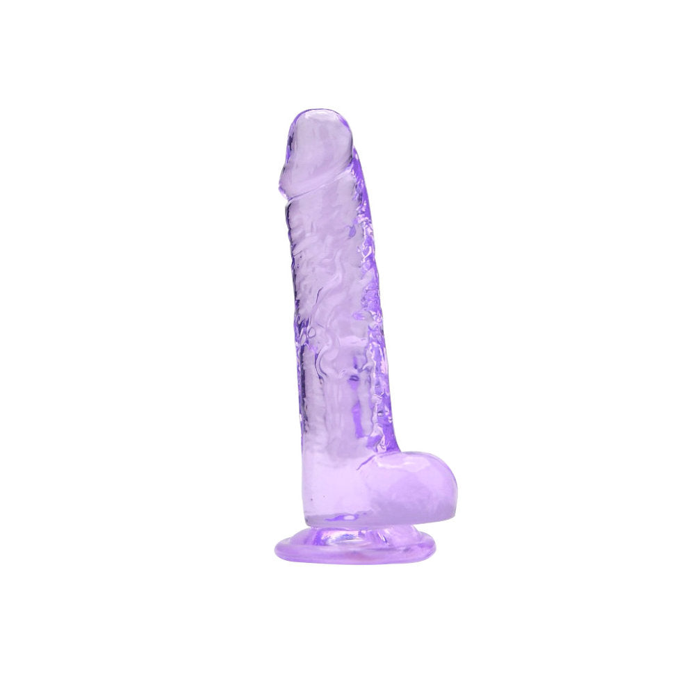 Loving Joy 7 Inch Dildo with Balls Purple