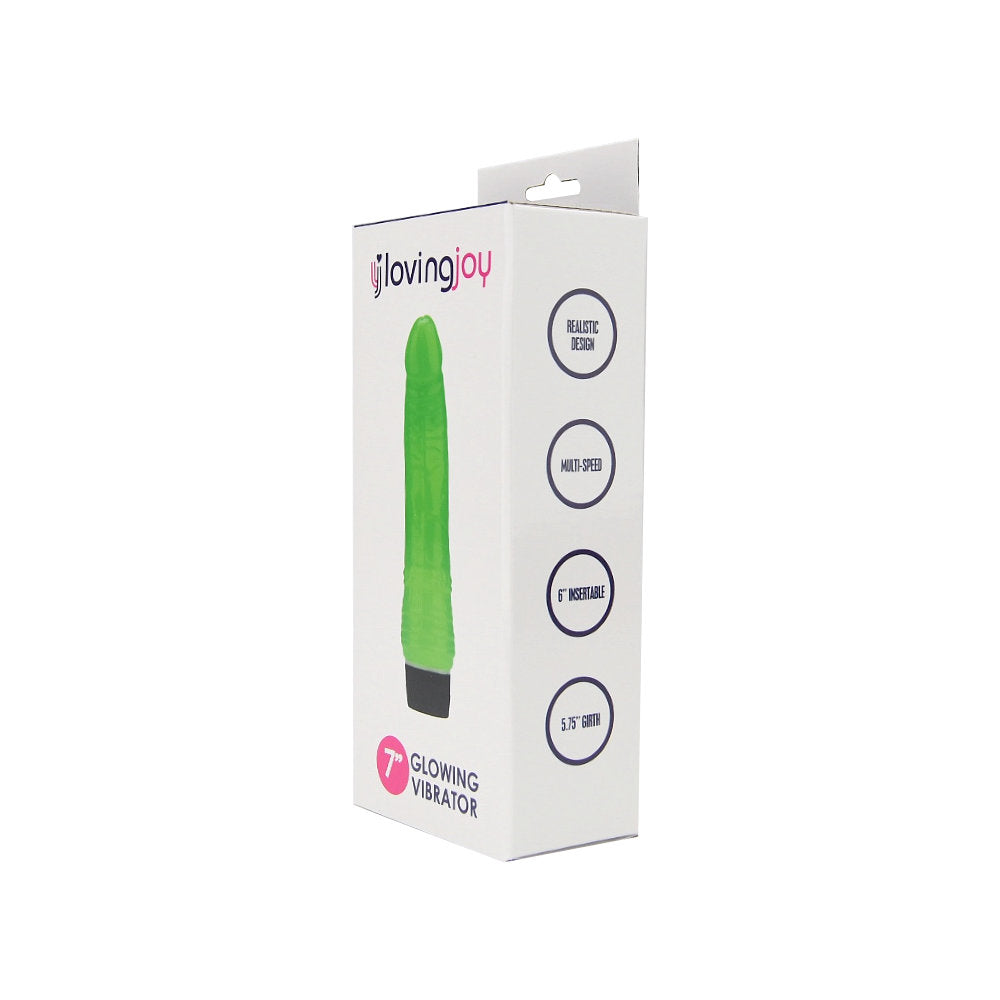 Loving Joy 7 inch Realistic Vibrator Glow in the Dark