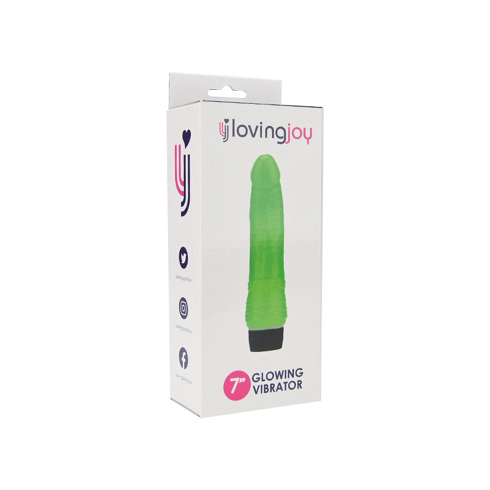 Loving Joy 7 inch Realistic Vibrator Glow in the Dark