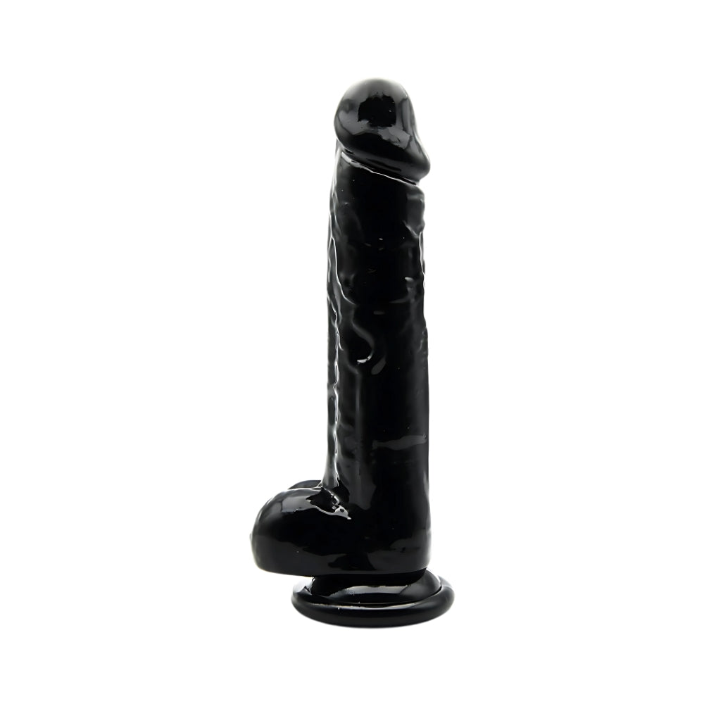 Loving Joy 8 Inch Dildo with Balls Black Product Image