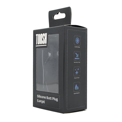 Toosh Black Silicone Butt Plug Large - Sensual Vibes UK
