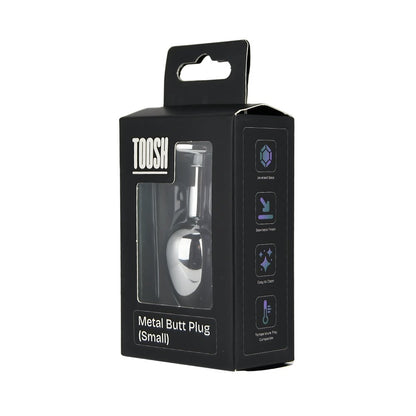 Toosh Silver Metal Butt Plug Small Clear Stone - Sensual Vibes UK