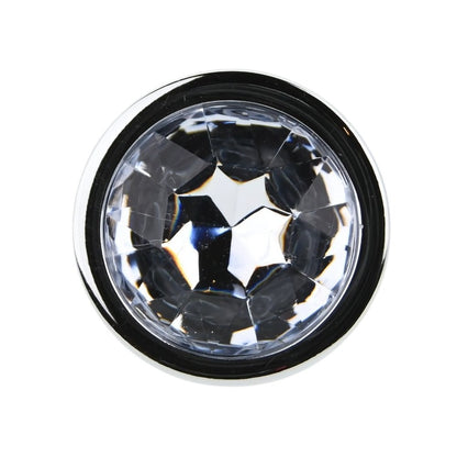 Toosh Silver Metal Butt Plug Large Clear Stone - Sensual Vibes UK