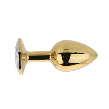 Toosh Gold Metal Butt Plug Small Clear Stone - Sensual Vibes UK
