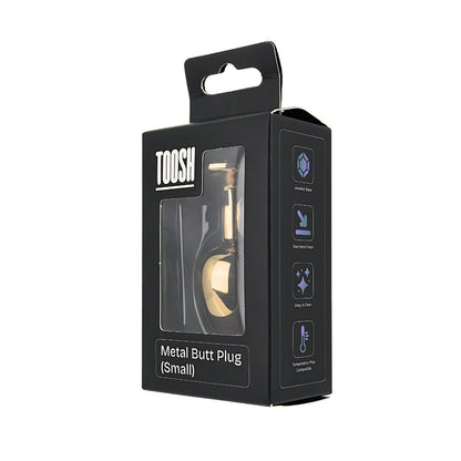 Toosh Gold Metal Butt Plug Small Clear Stone - Sensual Vibes UK
