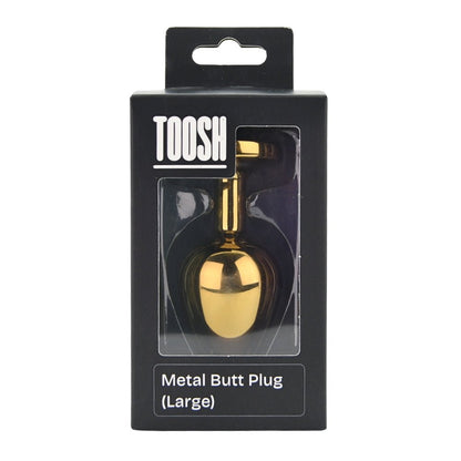 Toosh Gold Metal Butt Plug Large Clear Stone - Sensual Vibes UK