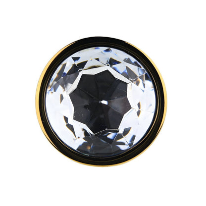 Toosh Gold Metal Butt Plug Large Clear Stone - Sensual Vibes UK