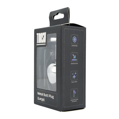 Toosh Silver Metal Butt Plug Large Red Stone - Sensual Vibes UK