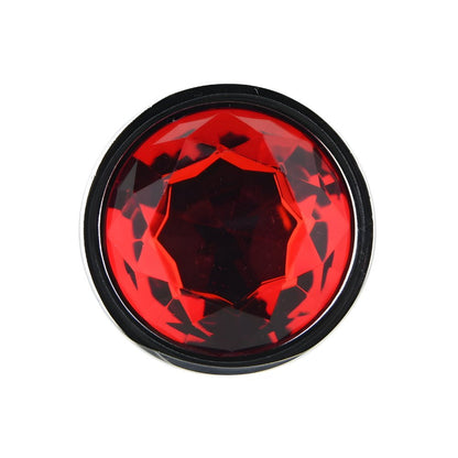 Toosh Silver Metal Butt Plug Large Red Stone - Sensual Vibes UK