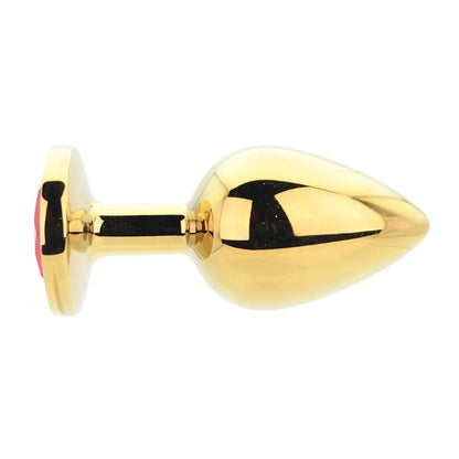 Toosh Gold Metal Butt Plug Large Red Stone - Sensual Vibes UK