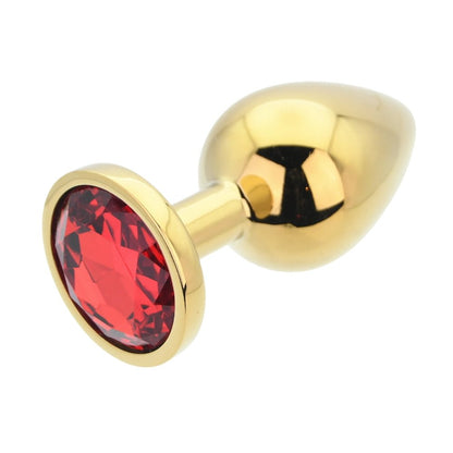 Toosh Gold Metal Butt Plug Large Red Stone - Sensual Vibes UK