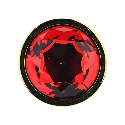 Toosh Gold Metal Butt Plug Large Red Stone - Sensual Vibes UK