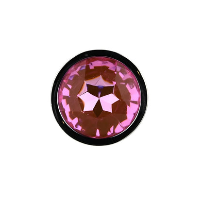 Toosh Silver Metal Butt Plug Small Pink Stone - Sensual Vibes UK