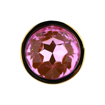 Toosh Gold Metal Butt Plug Small Pink Stone - Sensual Vibes UK