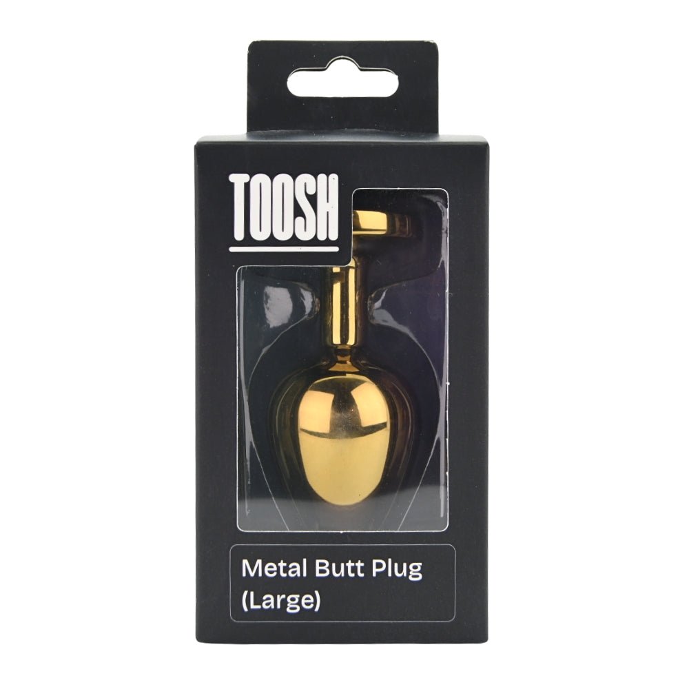 Toosh Gold Metal Butt Plug Large Pink Stone - Sensual Vibes UK