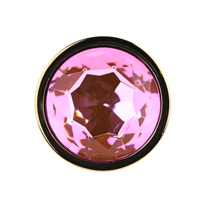 Toosh Gold Metal Butt Plug Large Pink Stone - Sensual Vibes UK