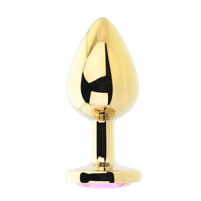 Toosh Gold Metal Butt Plug Large Pink Stone - Sensual Vibes UK