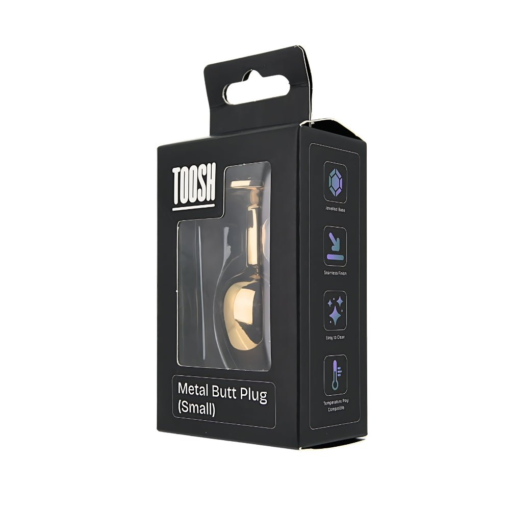 Toosh Heart Shaped Gold Butt Plug with Red Stone Small - Sensual Vibes UK