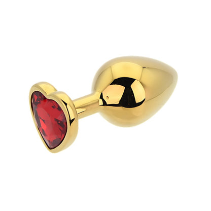 Toosh Heart Shaped Gold with Red Stone Medium - Sensual Vibes UK