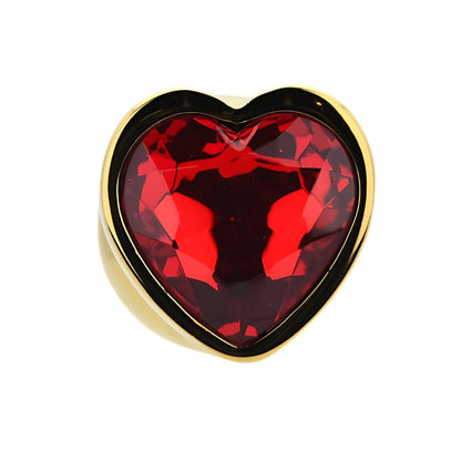 Toosh Heart Shaped Gold with Red Stone Medium - Sensual Vibes UK