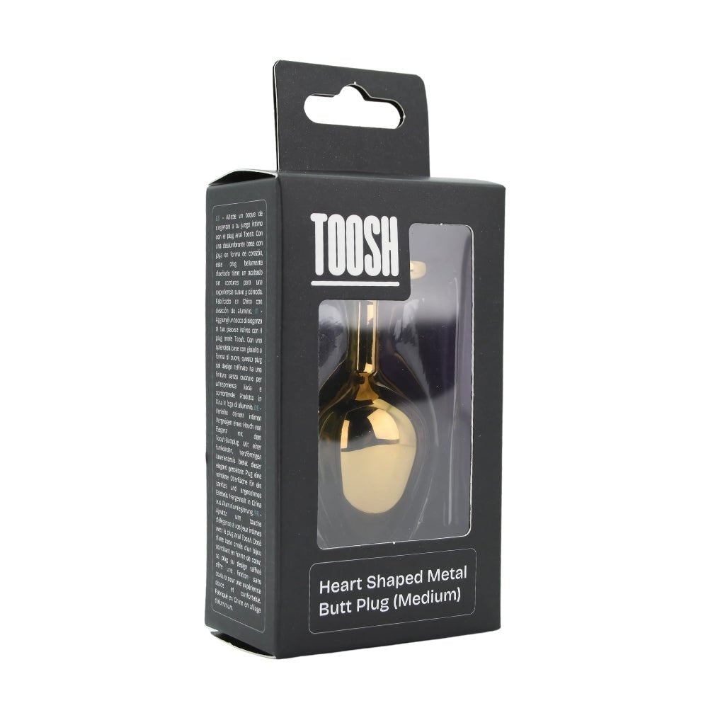 Toosh Heart Shaped Gold with Red Stone Medium - Sensual Vibes UK