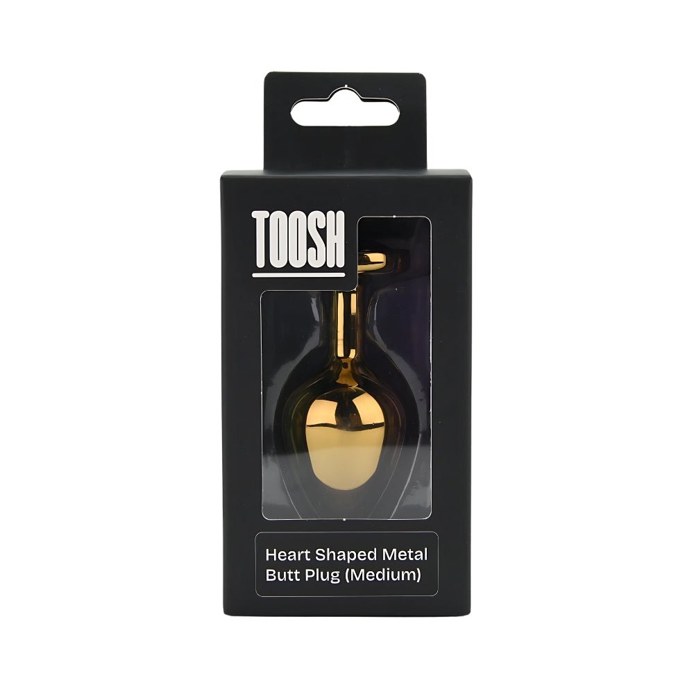 Toosh Heart Shaped Gold with Red Stone Medium - Sensual Vibes UK
