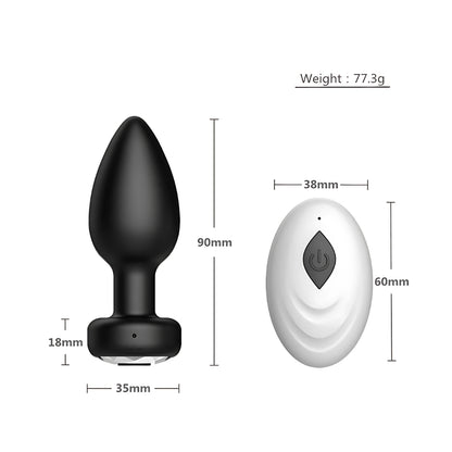 Toosh Remote Controlled Silicone Vibrating Butt Plug