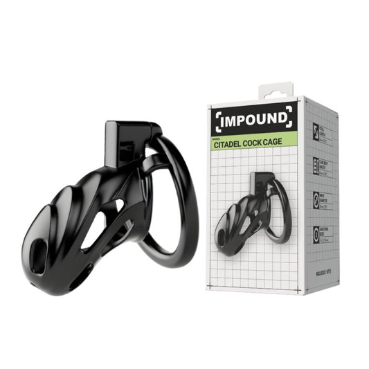 Impound Citadel Cock Chastity Black Cage Kit