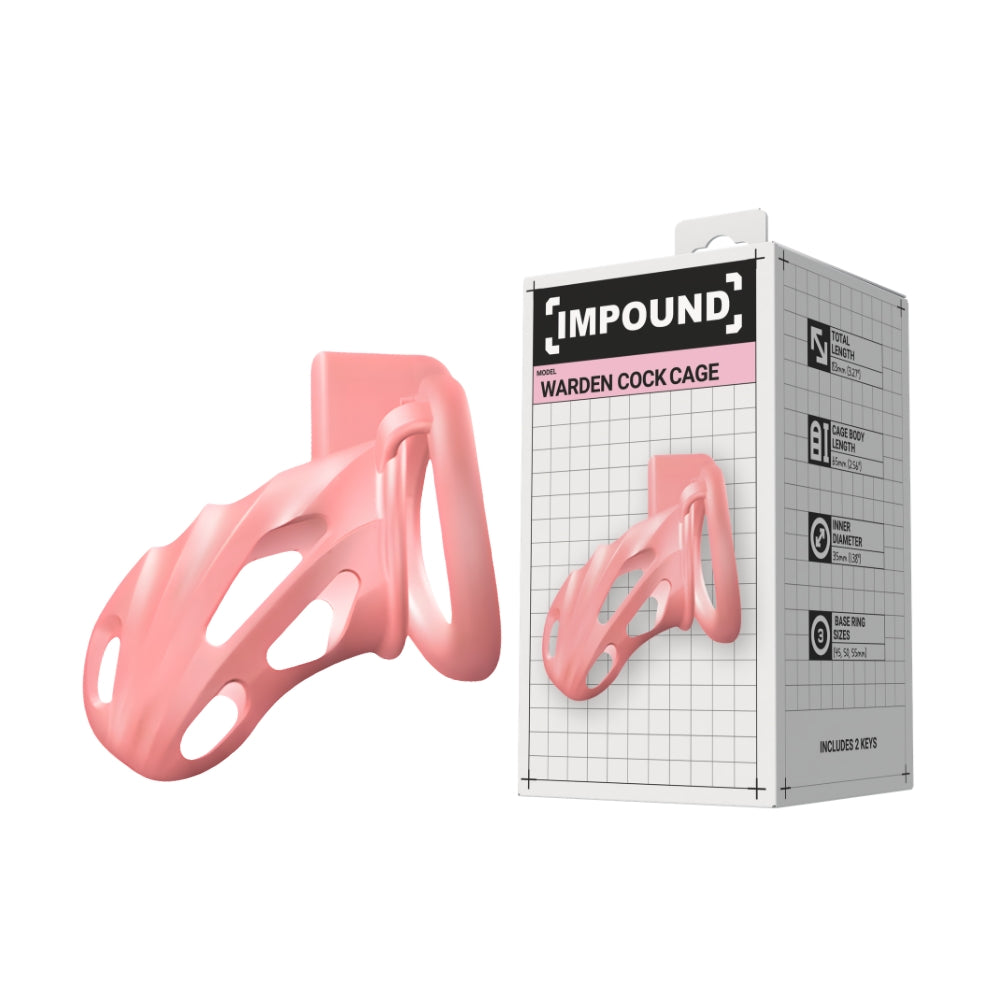 Impound Warden Cock Chastity Pink Cage Kit