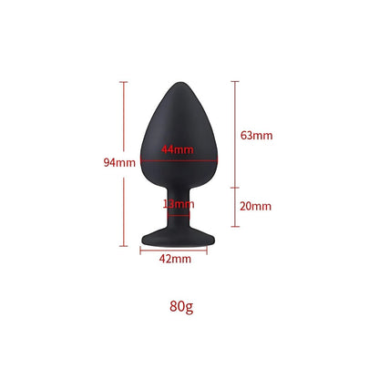 Toosh Black Silicone Butt Plug Large - Sensual Vibes UK
