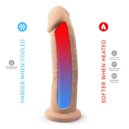 SilexD 9 inch Realistic Girthy Silicone Dual Density Dildo with Suction Cup
