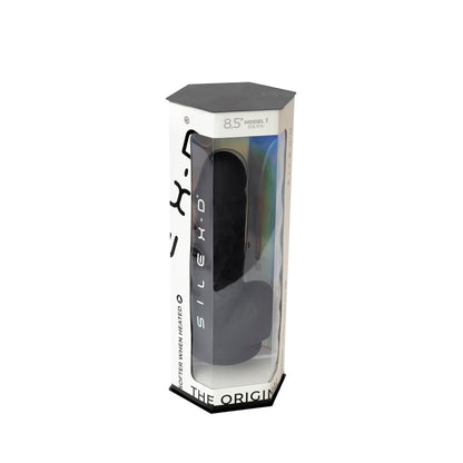 SilexD 8.5 inch Realistic Silicone Dual Density Girthy Dildo with Suction Cup with Balls Black