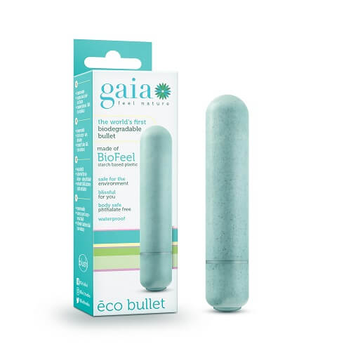 Gaia Biodegradable Eco Bullet Vibrator Blue