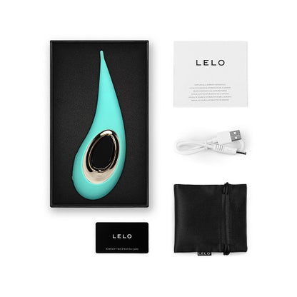 LELO DOT Precision Sonic Motion Clitoral Massager Aqua Product Contents