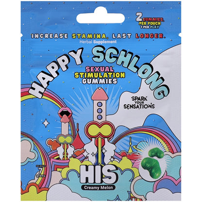 Happy Schlong (His) Sexual Stimulation Gummies (2 pack)