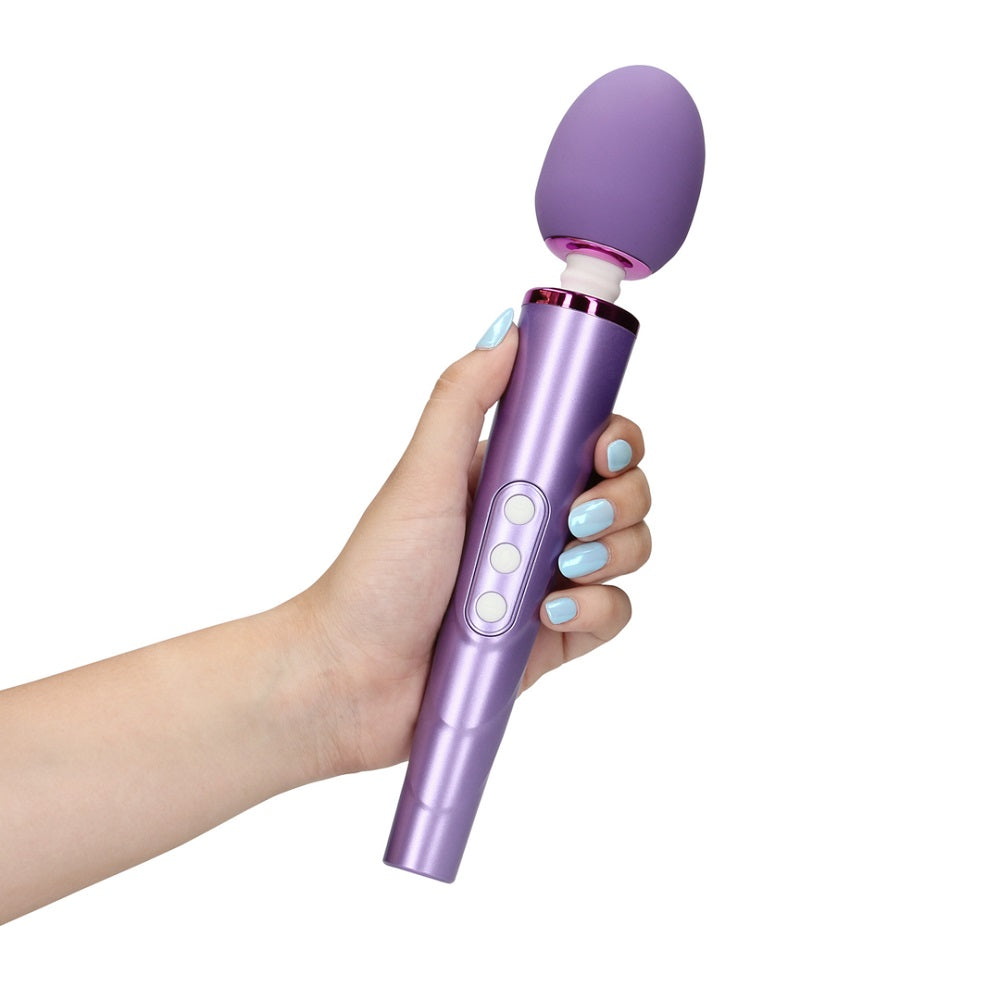 Rechargeable Wand Vibrator Metallic Purple