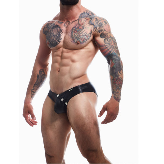 C4M Snap Ergonomic Brief Black Leatherette Product Image