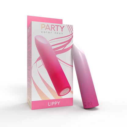 Party Color LIPPY Rechargeable Bullet Vibrator Pink - Sensual Vibes UK