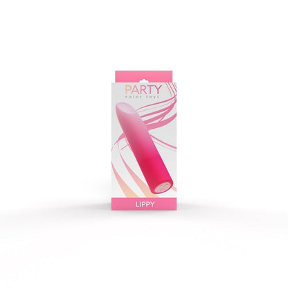 Party Color LIPPY Rechargeable Bullet Vibrator Pink - Sensual Vibes UK