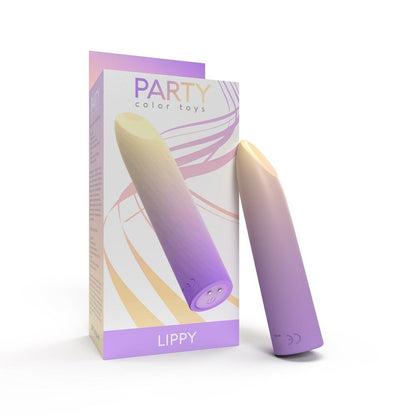 Party Color LIPPY Rechargeable Bullet Vibrator Purple - Sensual Vibes UK