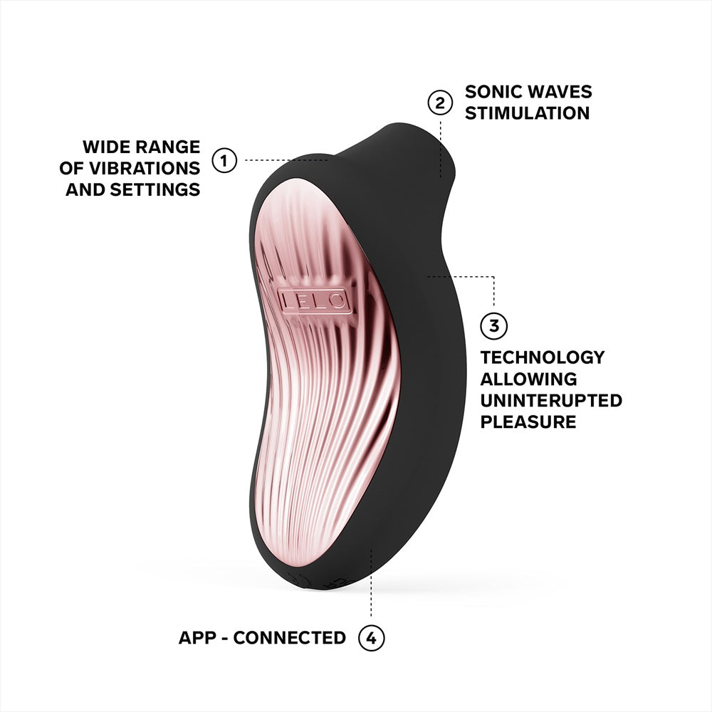 LELO Sona 3 Cruise App Controlled Clitoral Suction Massager-Black Main Product Features Image
