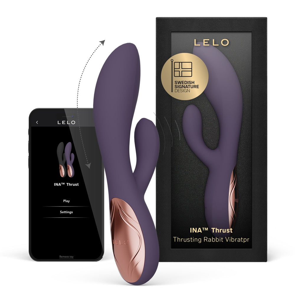 LELO INA Thrust Rabbit Vibrator in Purple Twilight