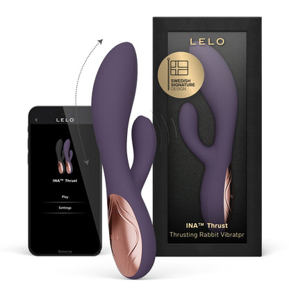 LELO INA Thrust Rabbit Vibrator in Purple Twilight